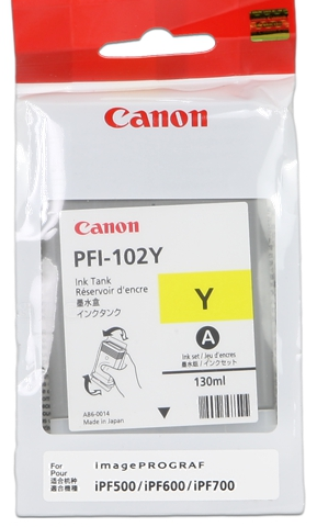 Canon Cartucho de tinta amarillo PFI-102y 0898B001 130ml