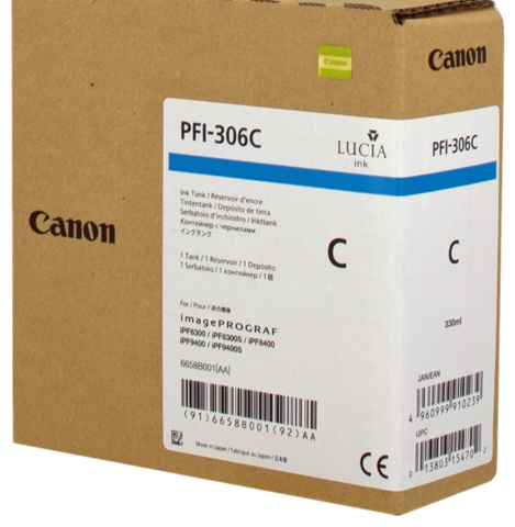 Canon Cartucho de tinta cían PFI-306c 6658B001 330ml