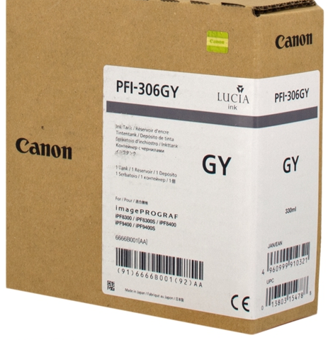 Canon Cartucho de tinta gris PFI-306gy 6666B001 330ml