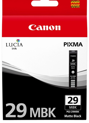 Canon Cartucho de tinta negro (mate) PGI-29mbk 4868B001 36ml para aprox. 1.925 fotos (formato 10 x 15 cm)