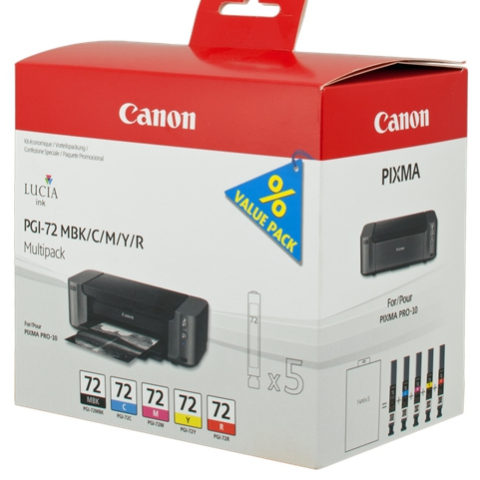 Canon Multipack color PGI-72multi2 6402B009 5 cartuchos de tinta PGI-72: MBK +C +M +Y +R