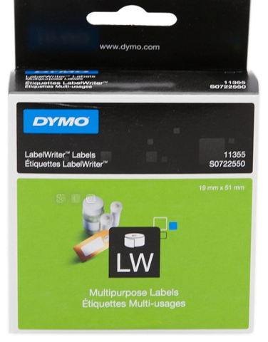 DYMO Etiquetas S0722550 11355 Etiquetas, 19x51mm, blanco, 500 unidades