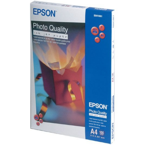 Epson Papel C13S041061 S041061 Photo Quality Ink Jet Paper, DIN A4, 102 g/m , 100 hojas