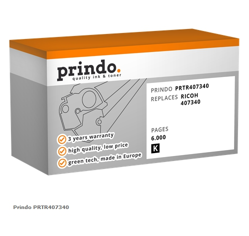 Prindo Tóner negro PRTR407340 Compatible con Ricoh 407340 (SP 4500E)