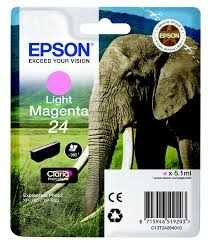 Epson Cartucho de tinta magenta (clara) C13T24264010 T2426 360 Páginas. 5.1ml