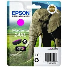 Epson Cartucho de tinta magenta C13T24334010 T2433 740 Páginas. 8.7ml XL