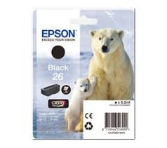 Epson Cartucho de tinta negro C13T26014010 T2601 220 Páginas. 6.2ml estándard