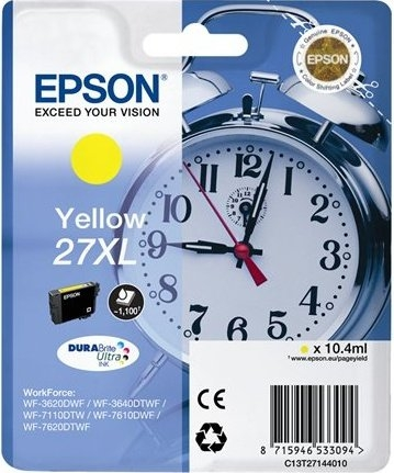Epson Cartucho de tinta amarillo C13T27144010 T2714 1100 Páginas. 10.4ml XL