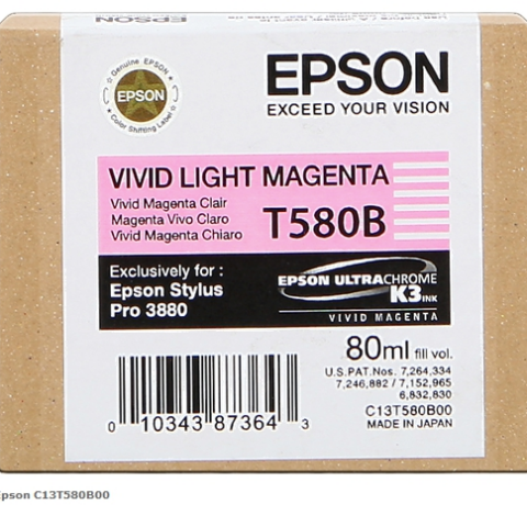Epson Cartucho de tinta magenta (clara, vivid) C13T580B00 T580B
