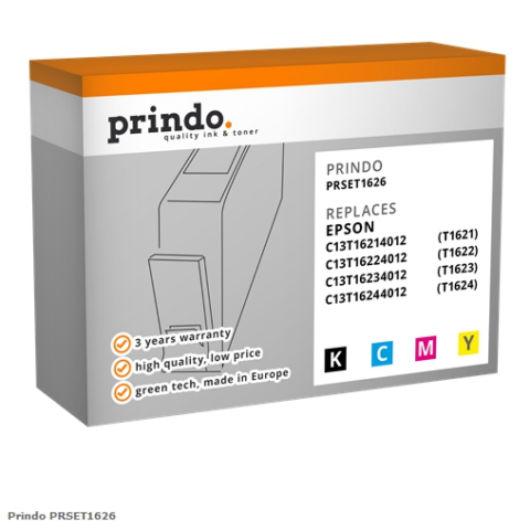 Prindo Multipack PRSET1626 Compatible con Epson T1626 C13T16264012