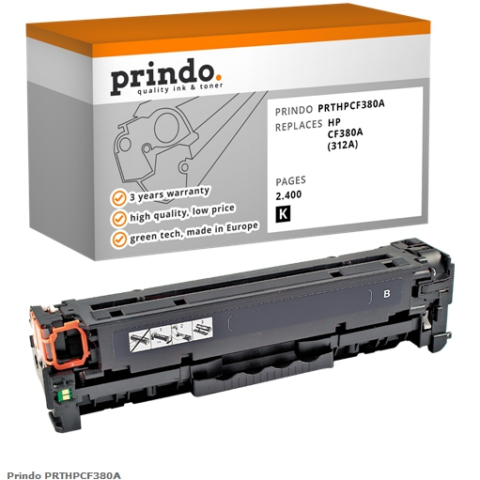 Prindo Tóner negro PRTHPCF380A Compatible con HP 312A (CF380A)