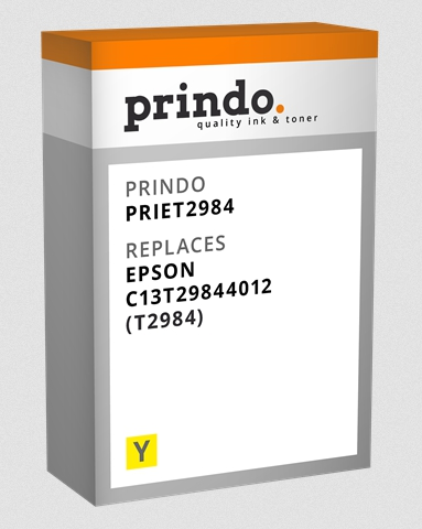 Prindo Cartucho de tinta amarillo PRIET2984 Compatible con Epson T2984 C13T29844012