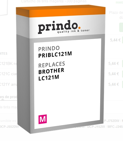 Prindo Cartucho de tinta magenta PRIBLC121M