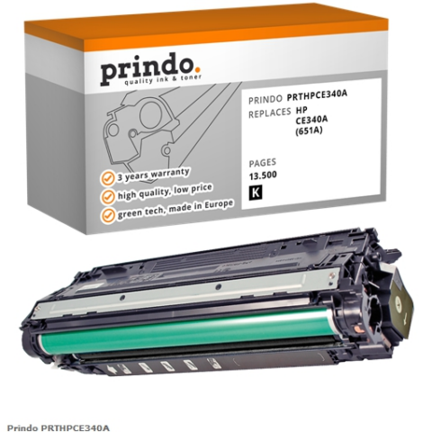Prindo Tóner negro PRTHPCE340A Compatible con HP 651A CE340A