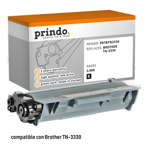 Prindo Tóner negro PRTBTN3330 Compatible con Brother TN-3330