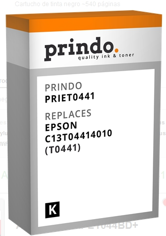 Prindo Cartucho de tinta negro PRIET0441 Compatible con Epson T0441