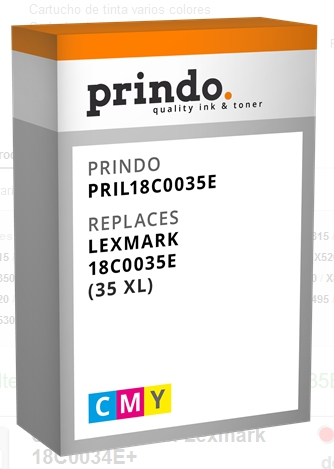 Prindo Cartucho de tinta tres colores PRIL18C0035E Compatible Lexmark 35XL