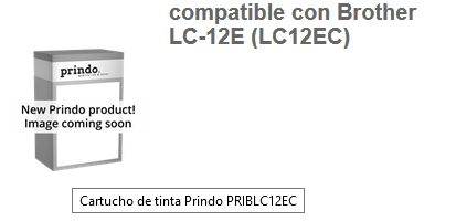 Prindo Cartucho de tinta cian PRIBLC12EC