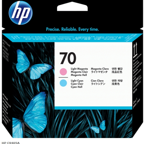 HP Cabezal de impresión cían (claro) , magenta (clara) C9405A 70
