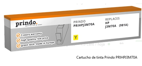 Prindo Cartucho de tinta amarillo PRIHPJ3M70A Compatible con HP J3M70A