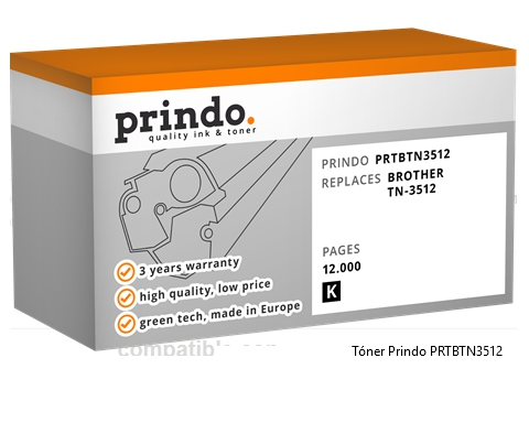 Prindo Tóner negro PRTBTN3512 Compatible con Brother TN-3512