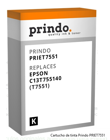 Prindo Cartucho de tinta negro PRIET7551 Compatible con Epson T7551