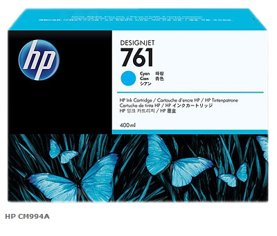 HP Cartucho de tinta cían CM994A 761