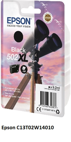 Epson Cartucho de tinta negro C13T02W14010 502XL