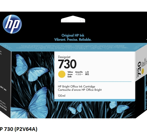 HP Cartucho de tinta amarillo P2V64A 730