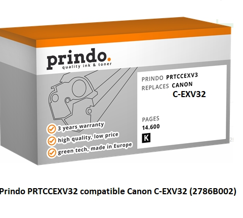 Prindo Tóner negro PRTCCEXV32 Compatible con Canon C-EXV32 2786B002