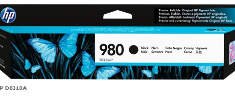 HP Cartucho de tinta negro D8J10A 980 10000 Páginas. 203.5ml