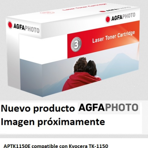 Agfa Photo Tóner negro APTK1150E Compatible con Kyocera TK-1150