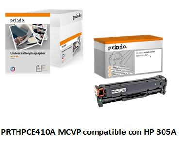 Prindo Value Pack negro cian magenta amarillo PRTHPCE410A MCVP Compatible con HP 305A