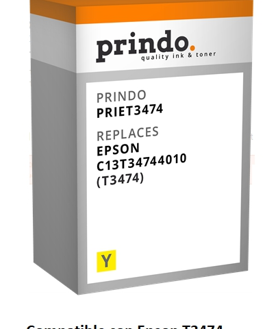 Prindo Cartucho de tinta amarillo PRIET3474 Compatible con Epson T3474