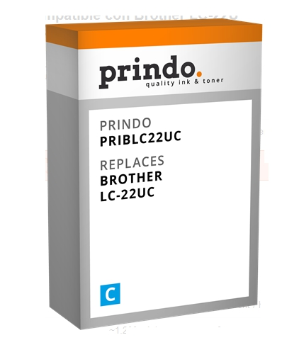 Prindo Cartucho de tinta cian PRIBLC22UC Compatible con Brother LC-22U