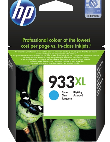 HP Cartucho de tinta cían CN054AE 933 XL