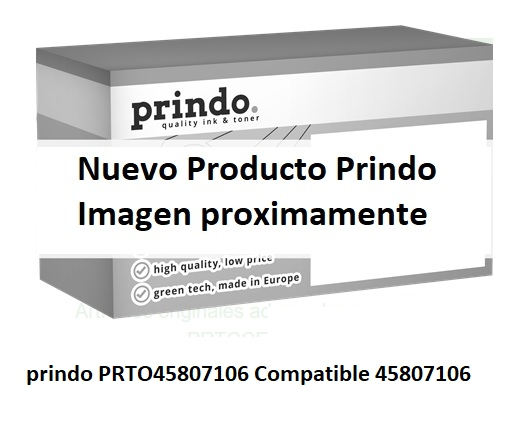 Prindo Tóner negro PRTO45807106 Compatible con OKI 45807106