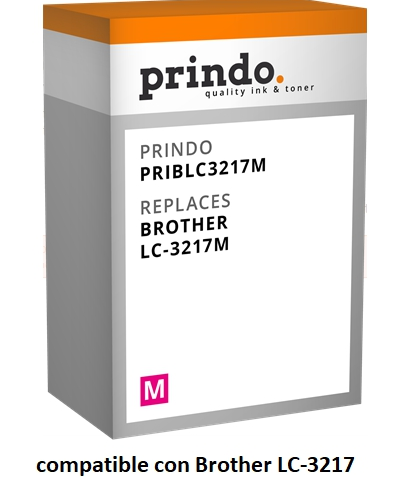 Prindo Cartucho de tinta magenta PRIBLC3217M Compatible con Brother LC-3217