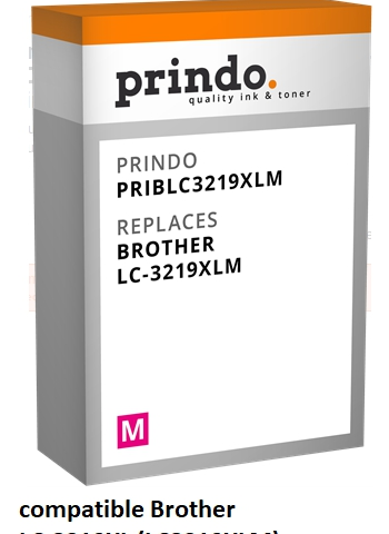 Prindo Cartucho de tinta magenta PRIBLC3219XLM Compatible con Brother LC-3219XL