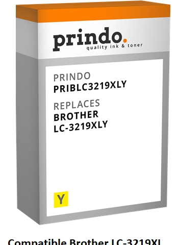 Prindo Cartucho de tinta amarillo PRIBLC3219XLY Compatible con Brother LC-3219XL