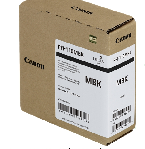 Canon Cartucho de tinta Schwarz matt PFI-110mbk 2363C001