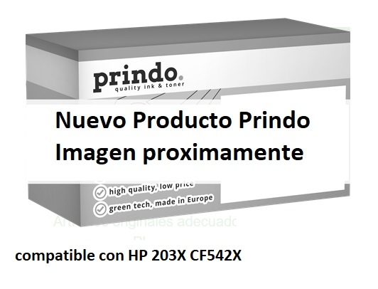 Prindo Tóner amarillo PRTHPCF542X Compatible con HP 203X CF542X