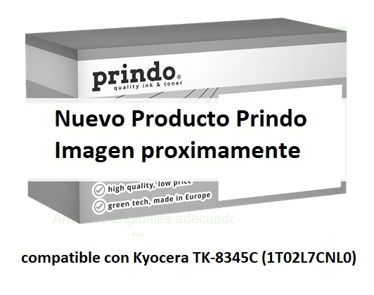 Prindo Tóner cian PRTKYTK8345C Compatible con Kyocera TK-8345C 1T02L7CNL0