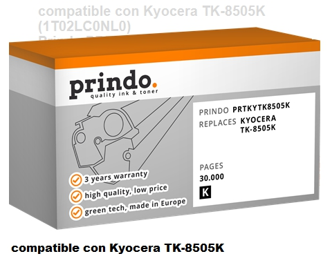 Prindo Tóner negro PRTKYTK8505K Alternativa para Kyocera TK-8505k