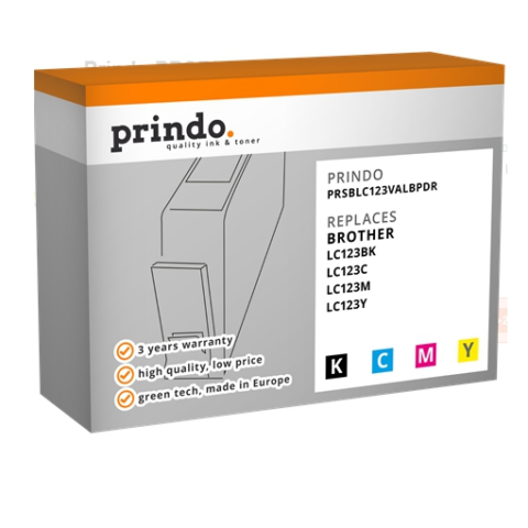 Prindo Multipack PRSBLC123VALBPDR MCVP Alternativa a brother lc123