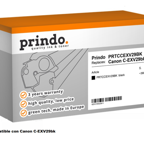 Prindo Tóner negro PRTCCEXV29BK Compatible Canon C-EXV29bk