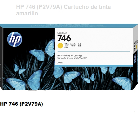 HP Cartucho de tinta amarillo P2V79A 746