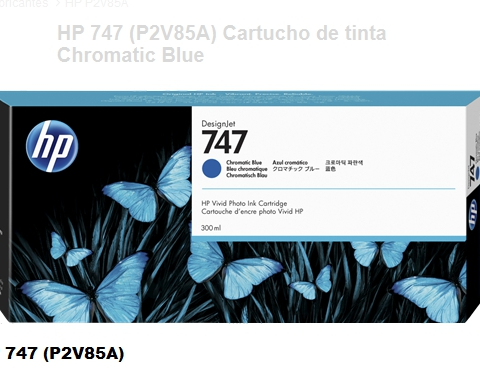 HP Cartucho de tinta Chromatic Blue P2V85A 747