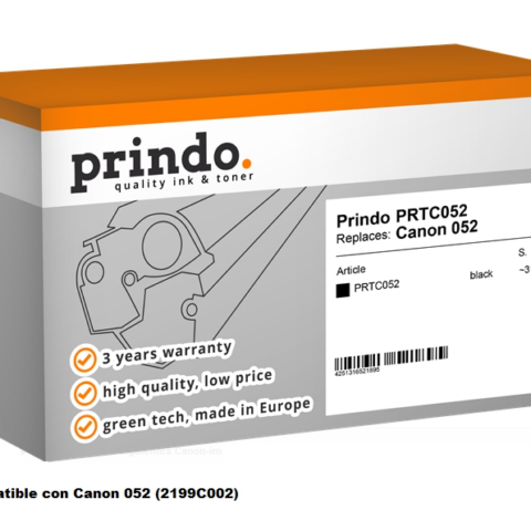 Prindo Tóner negro PRTC052 Compatible con Canon 052