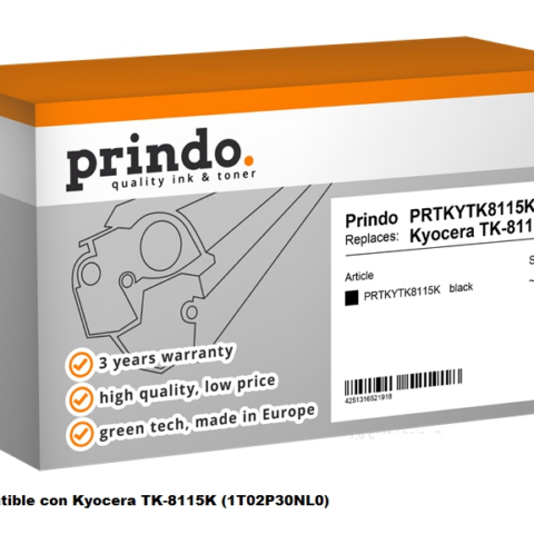 Prindo Tóner negro PRTKYTK8115K Compatible con Kyocera TK-8115K